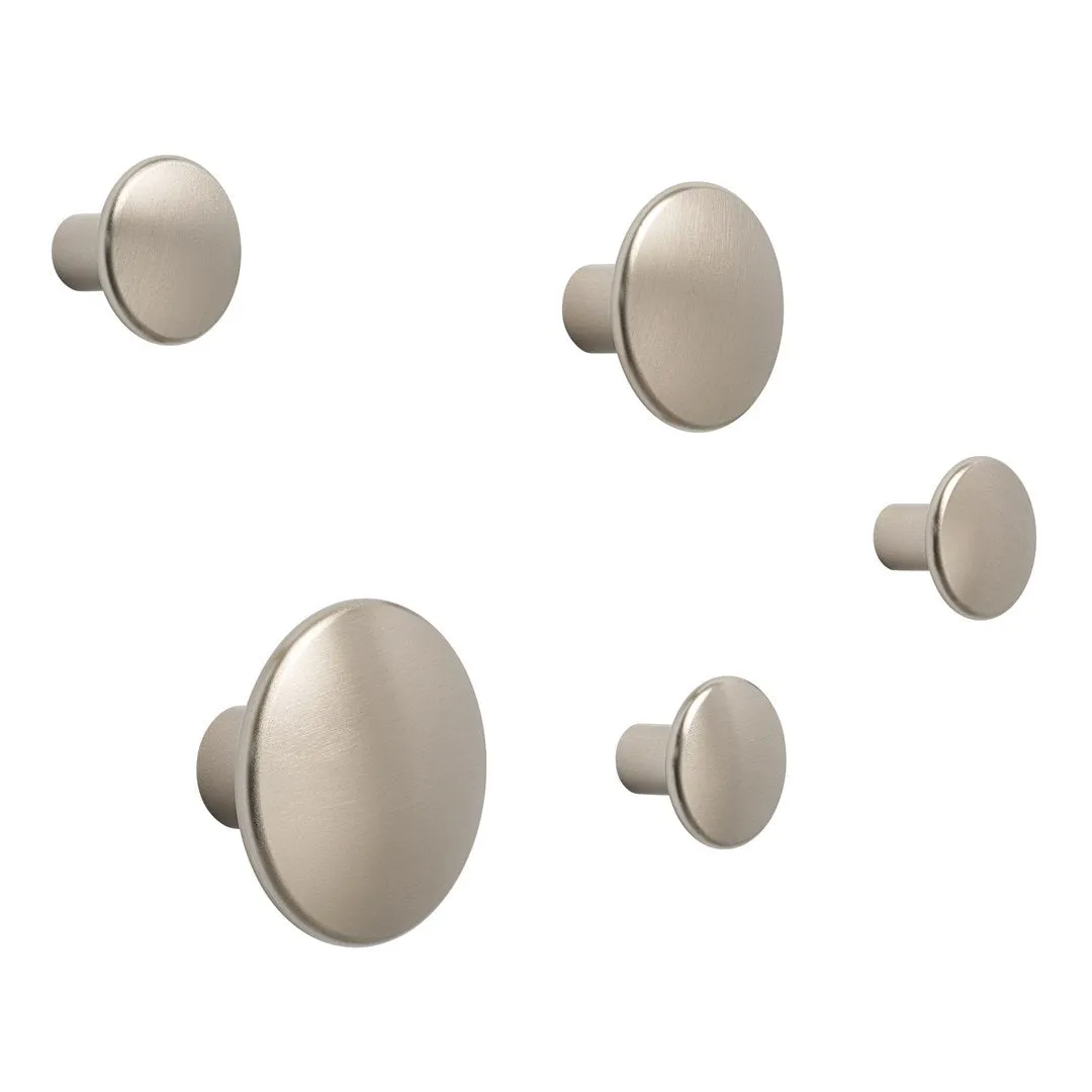 The Dots Metal Coat Hooks - Set of 5