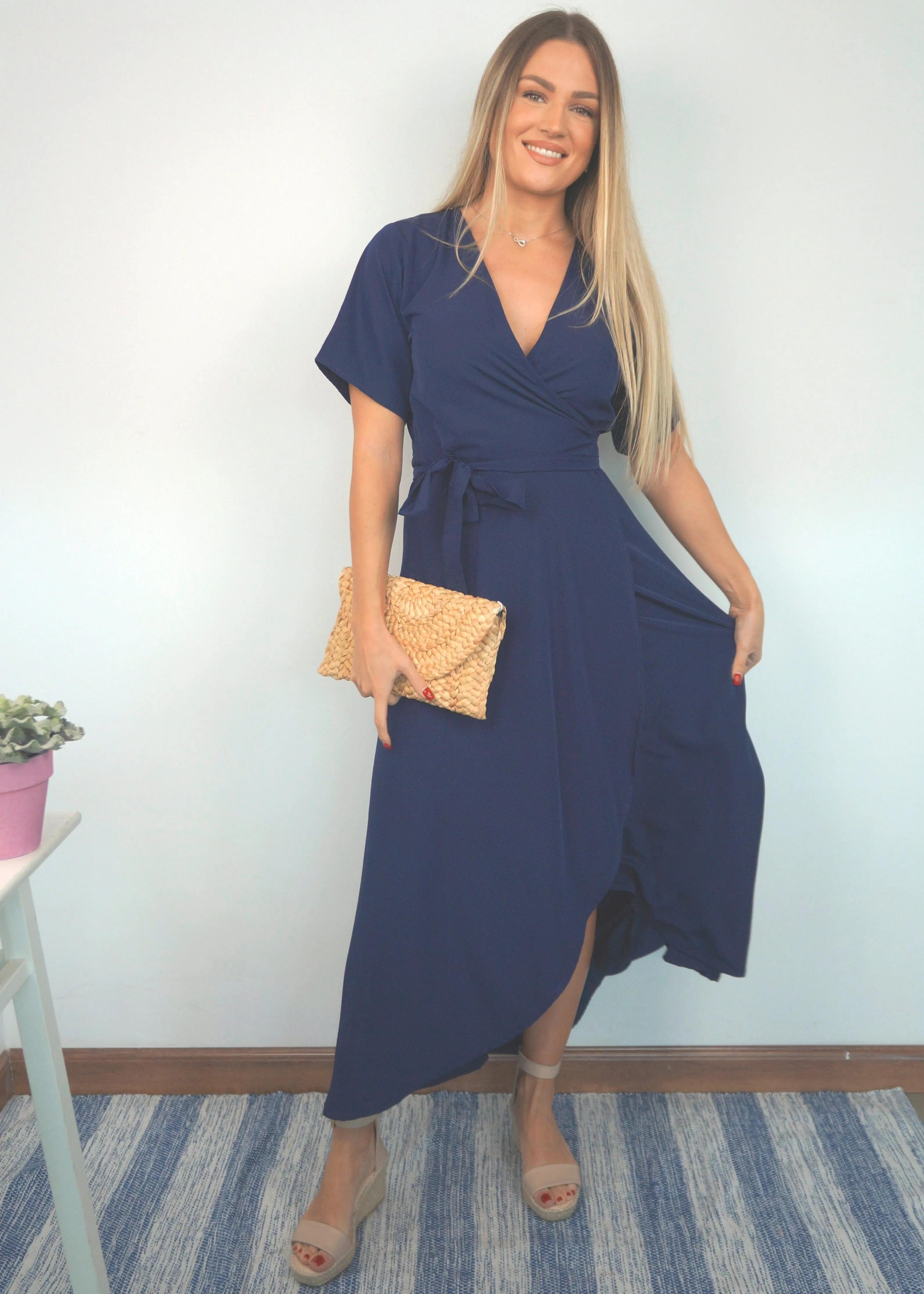 The Maxi Wrap Dress - Perfect Navy