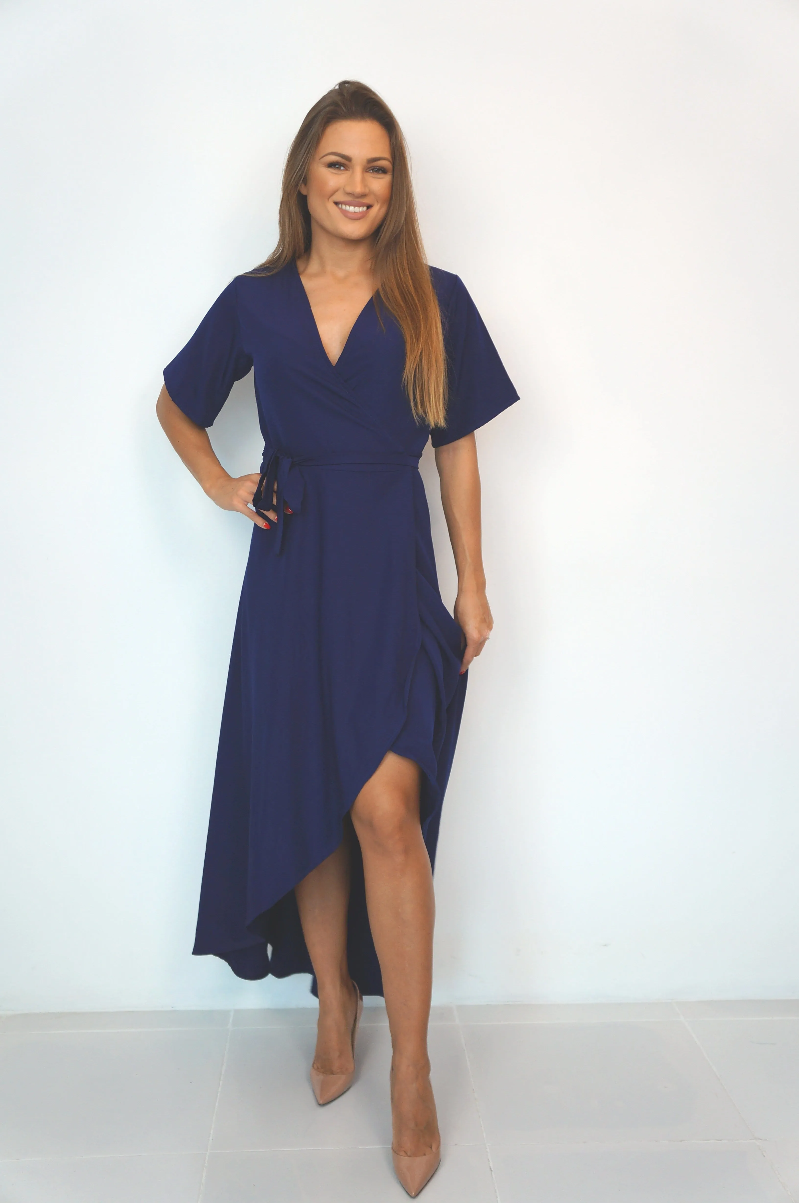 The Maxi Wrap Dress - Perfect Navy