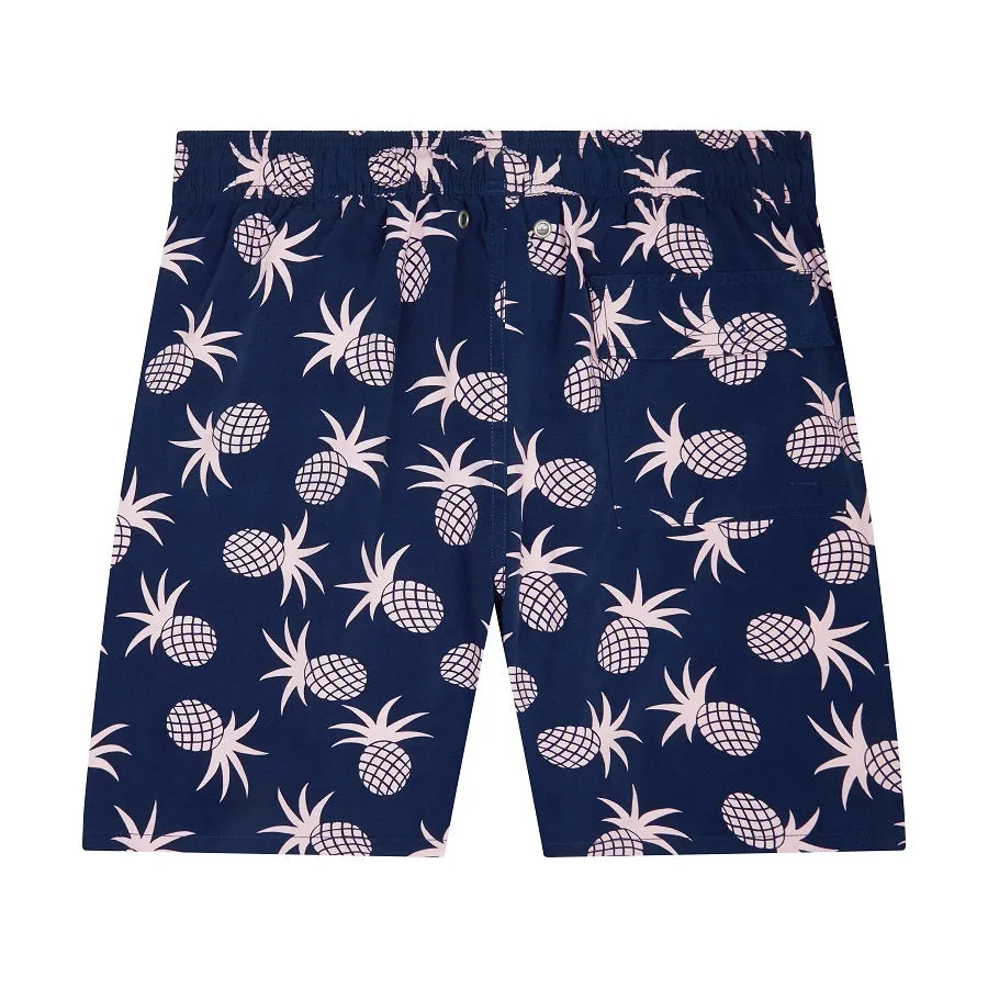 Tom & Teddy Pineapple Men Swim Shorts PINSP - Shell Pink