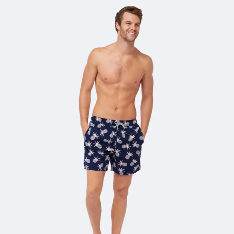 Tom & Teddy Pineapple Men Swim Shorts PINSP - Shell Pink