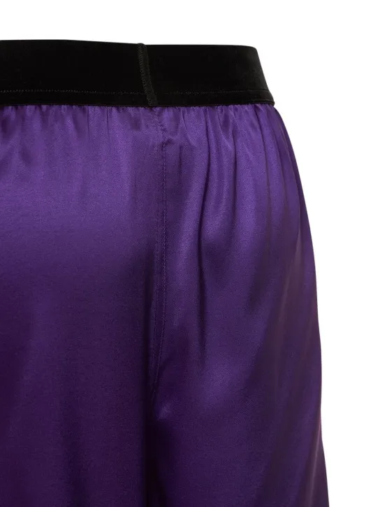 Tom Ford   Logo silk satin mini shorts 