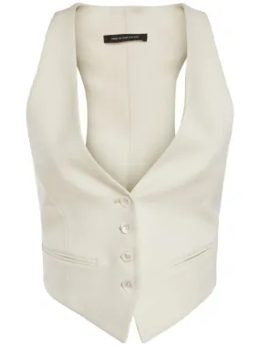 Tom Ford   Wool &amp; silk twill racerback waistcoat 