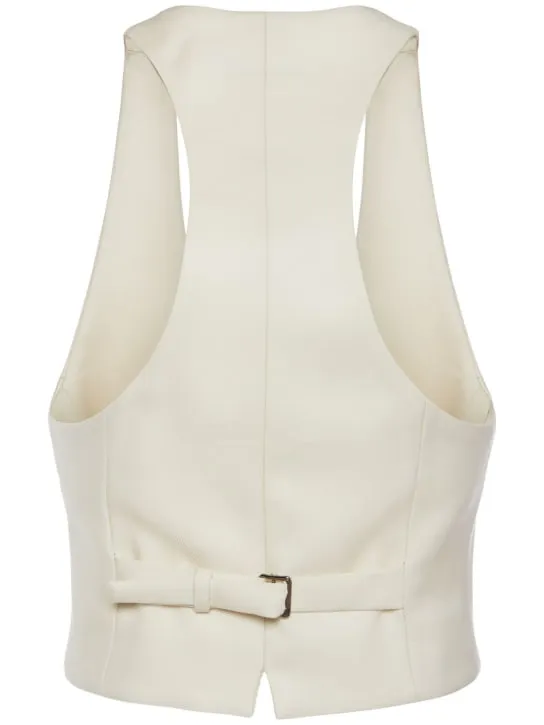 Tom Ford   Wool &amp; silk twill racerback waistcoat 