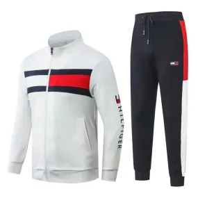 Tommy Hilfiger Front Logo White Cotton Tracksuits