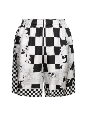 Versace   Medusa printed silk twill shorts 