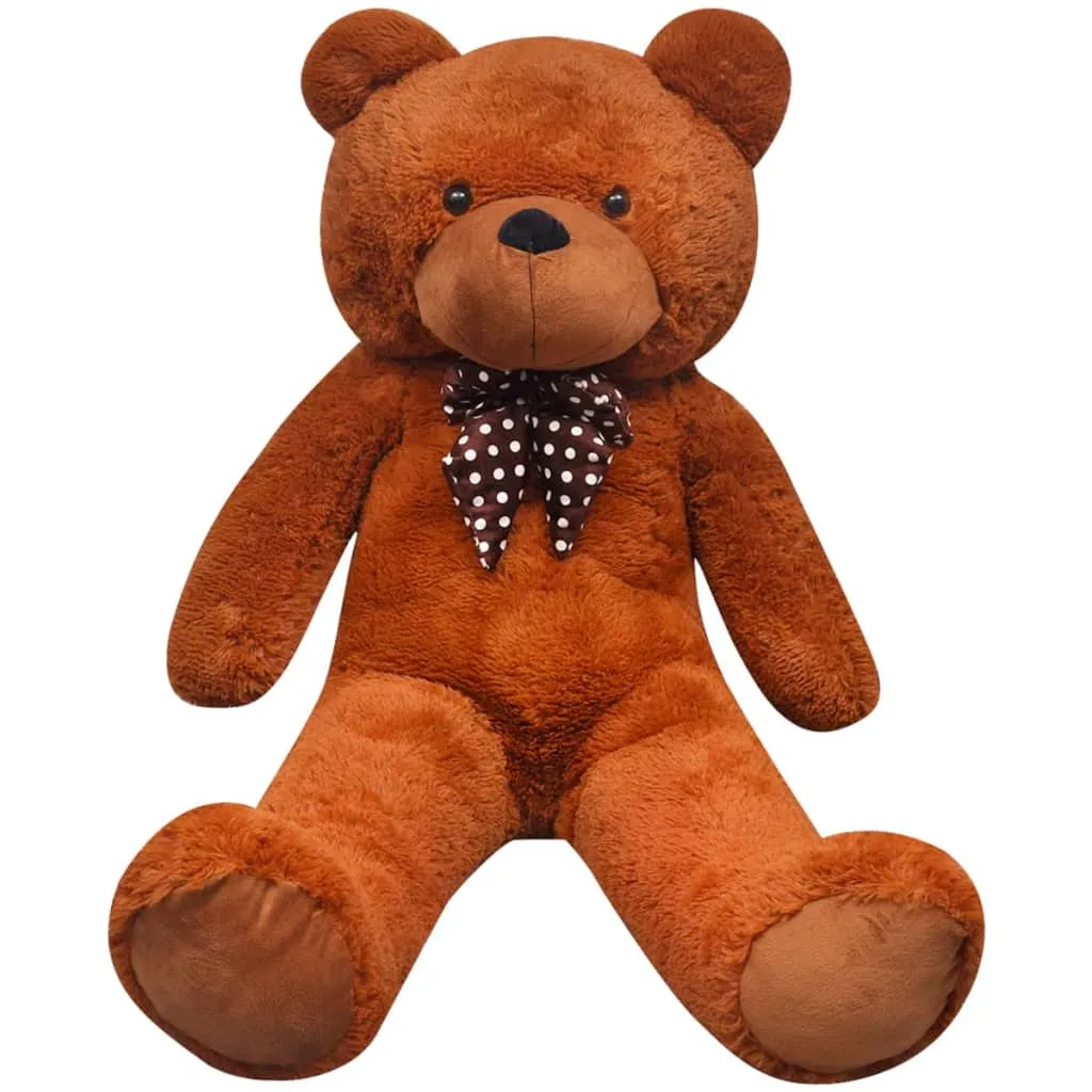 vidaXL XXL Soft Plush Teddy Bear - 160 cm Brown Giant Cuddly Toy