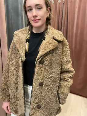 Vintage 1960's Beige Sheepskin Coat