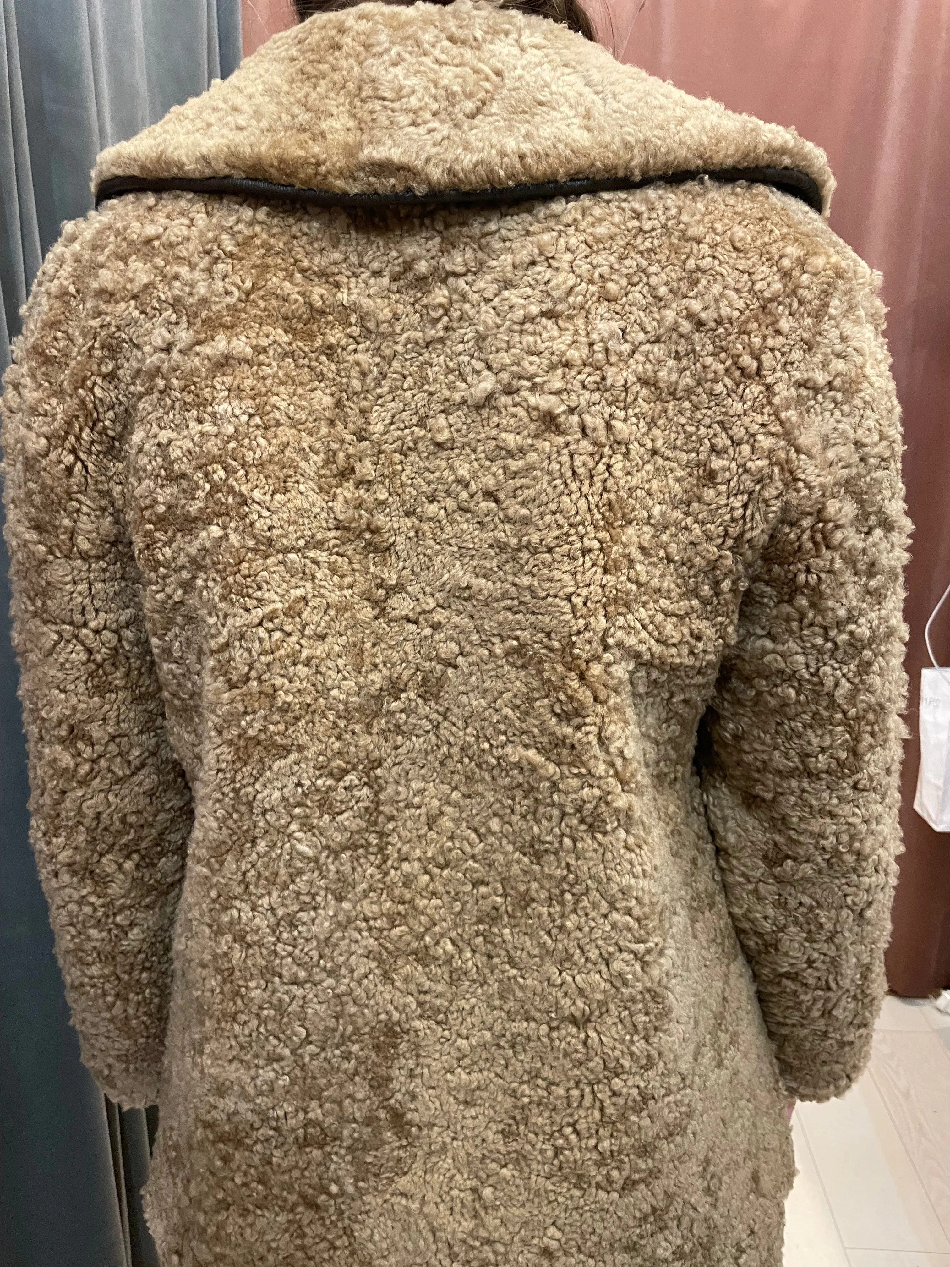 Vintage 1960's Beige Sheepskin Coat