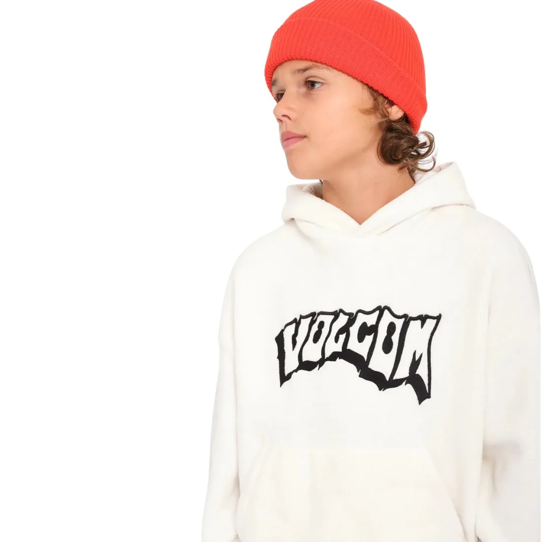 Volcom Boys Tookool Hoodie - Dirty White