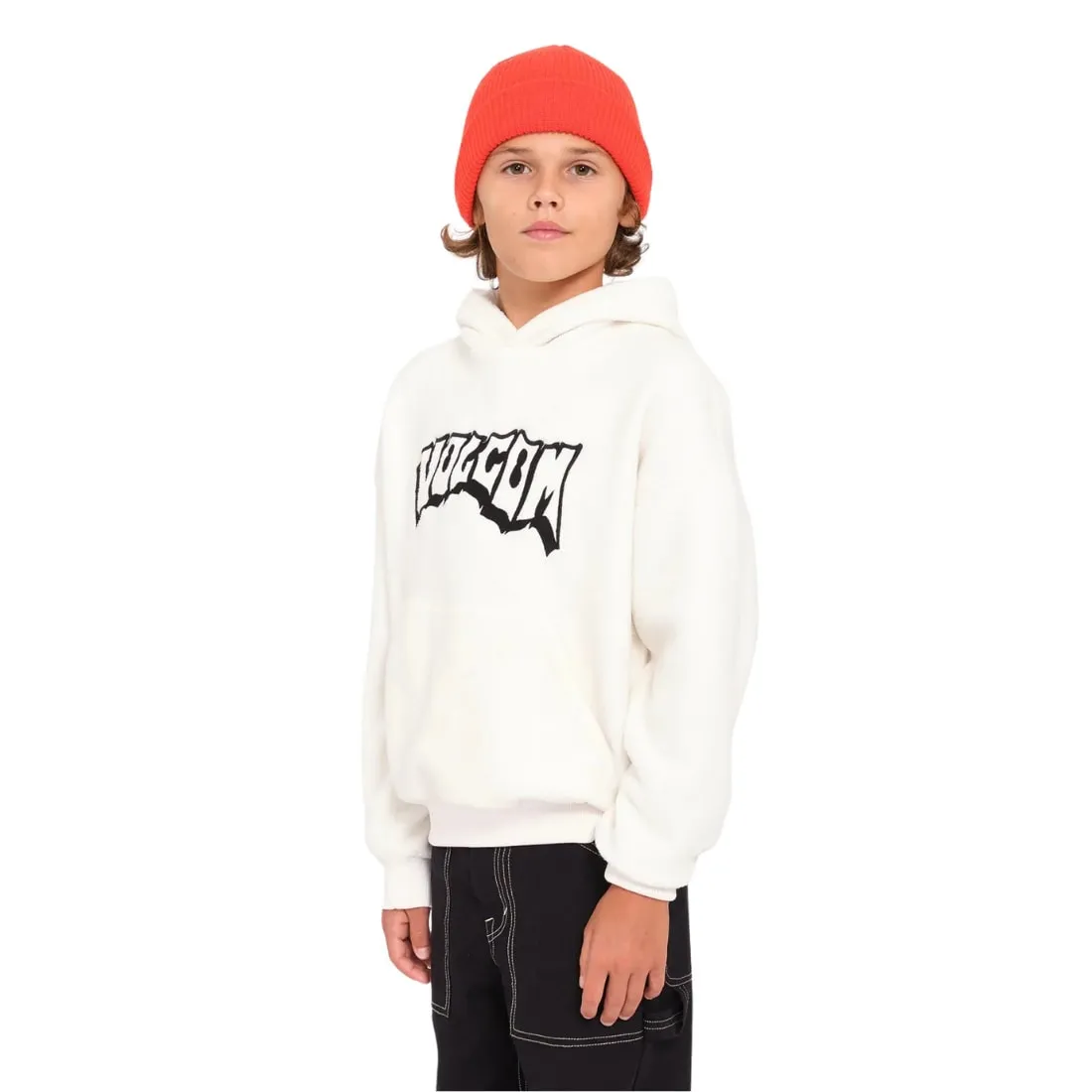 Volcom Boys Tookool Hoodie - Dirty White