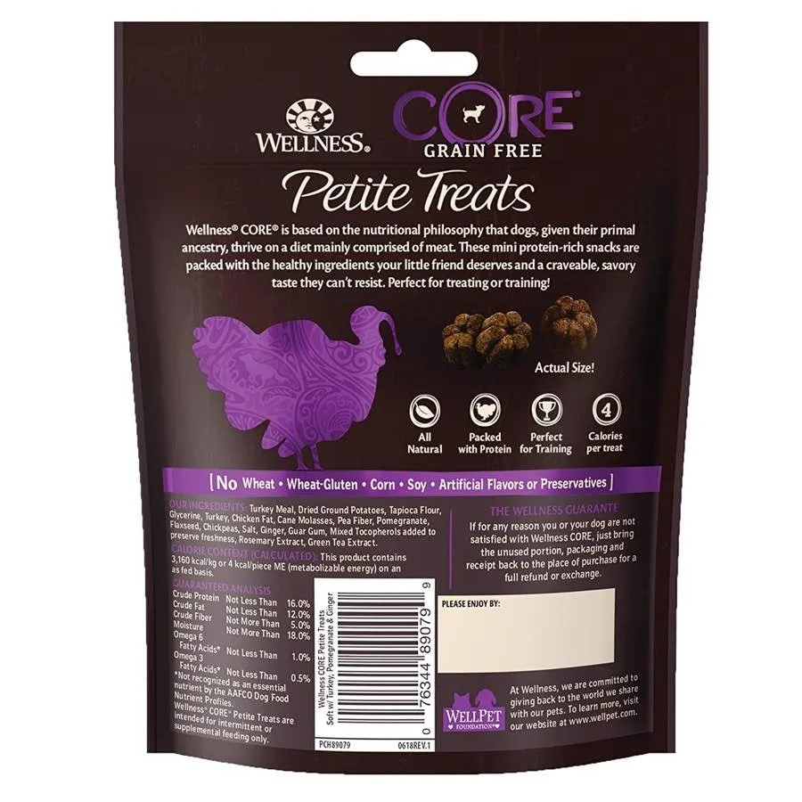 Wellness Core Petite Treats Turkey, Pomegranate & Ginger Soft Dog Treats 170g