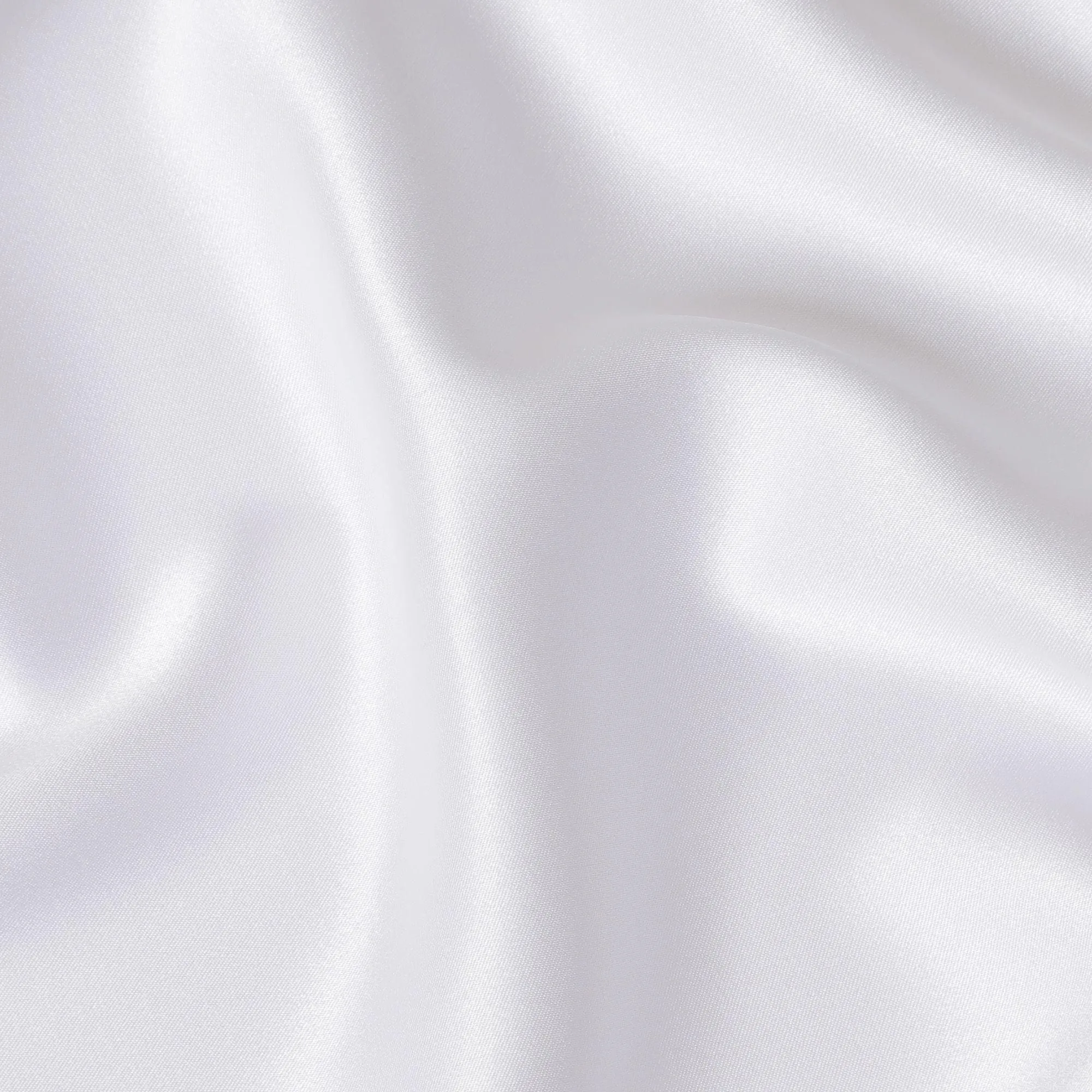 White Plain Premium pure crepe satin fabric-D15843