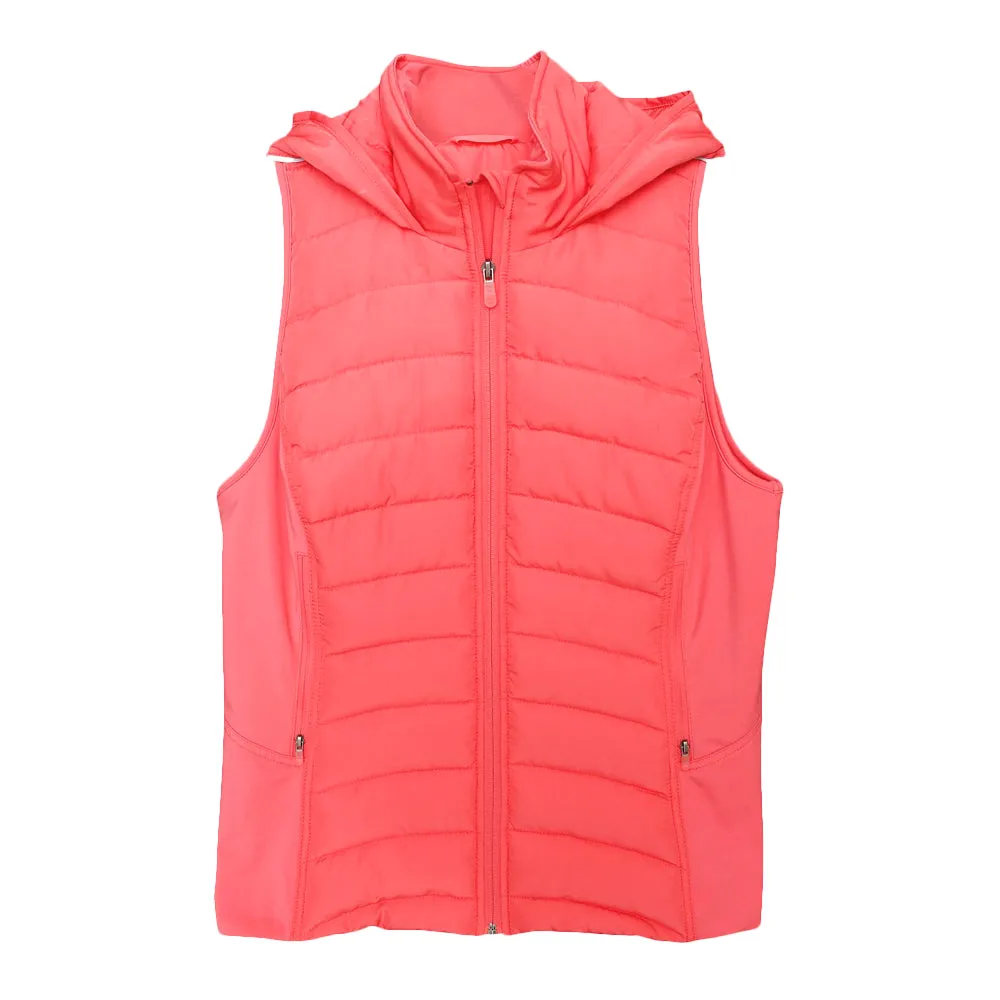 Women's Plain Solid Vest, Coral