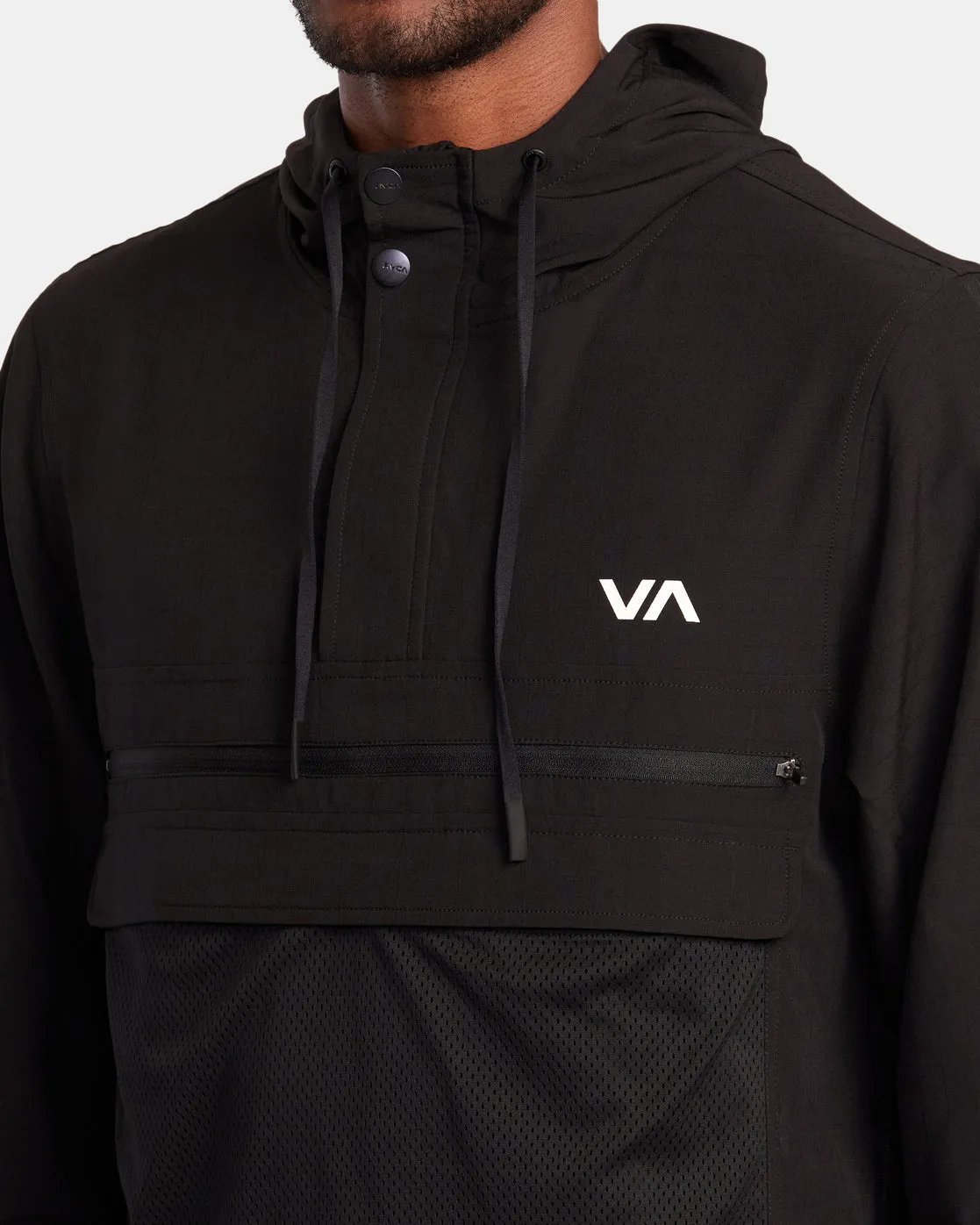 X Over Anorak Track Jacket - Black