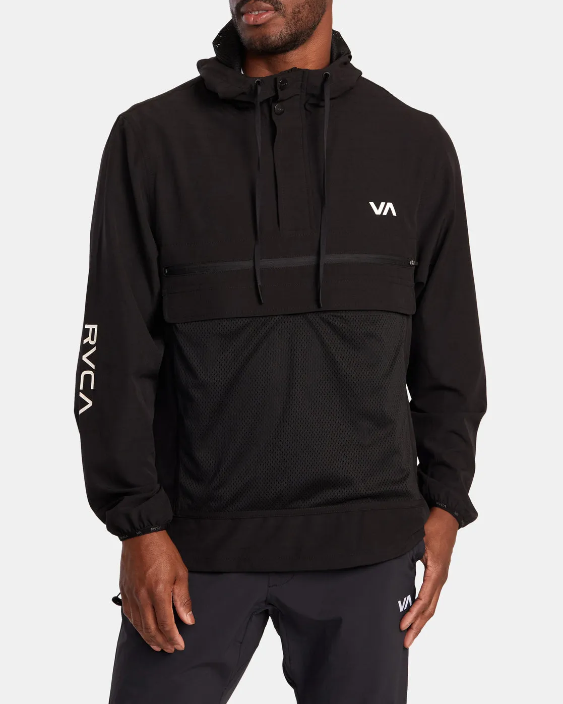 X Over Anorak Track Jacket - Black