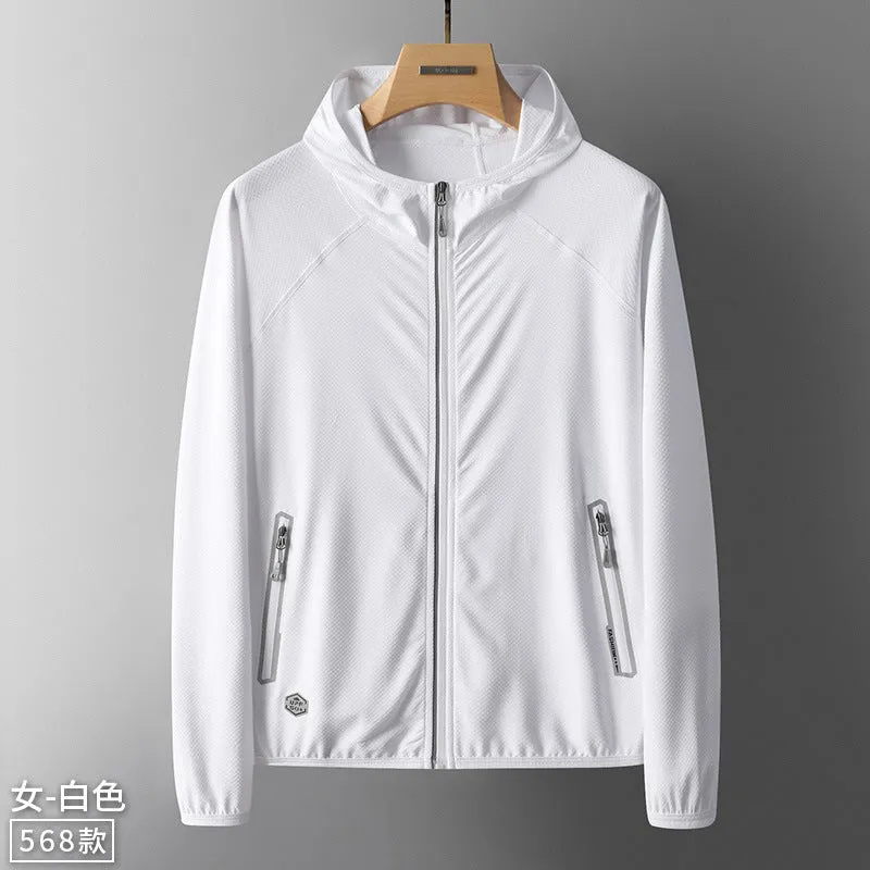 xiangtuibao  Sun Protection Clothing Thin Summer Breathable Ice Silk Coat Men's Outdoor Sun-Protective Clothing Couple's Summer Coat Skin Windbreaker Women